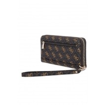 GUESS LAUREL II SLG LARGE ZIP AROUND ΠΟΡΤΟΦΟΛΙ ΓΥΝΑΙΚΕΙΟ BROWN