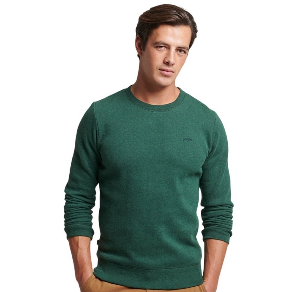 SUPERDRY ESSENTIAL LOGO CREW SWEATSHIRT ΦΟΥΤΕΡ ΜΠΛΟΥΖΑ ΑΝΔΡΙΚΟ GREEN