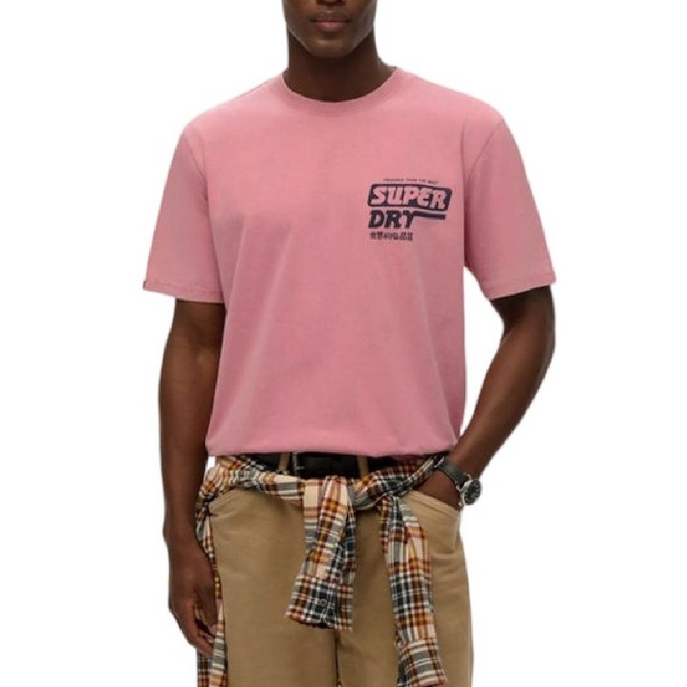 SUPERDRY D2 OVIN TRADE TOOLS LOOSE TEE T-SHIRT ΜΠΛΟΥΖΑ ΑΝΔΡΙΚΗ ROSE