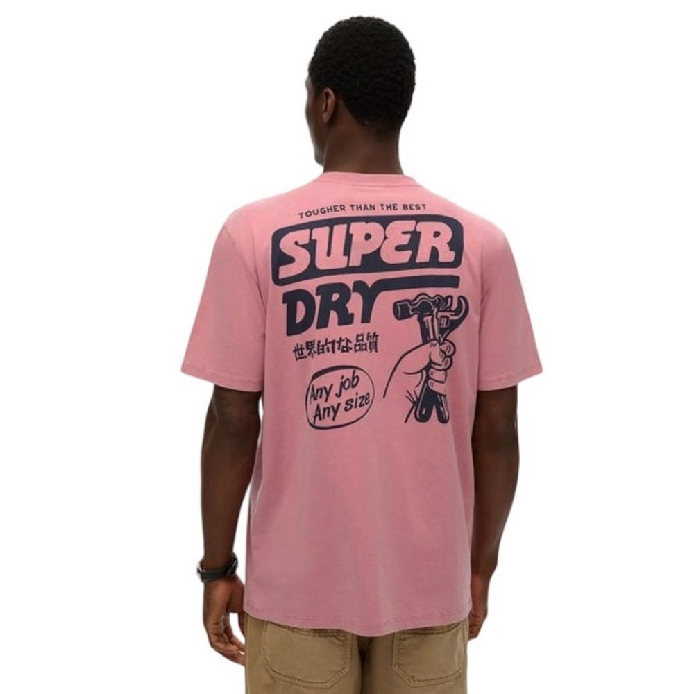 SUPERDRY D2 OVIN TRADE TOOLS LOOSE TEE T-SHIRT ΜΠΛΟΥΖΑ ΑΝΔΡΙΚΗ ROSE