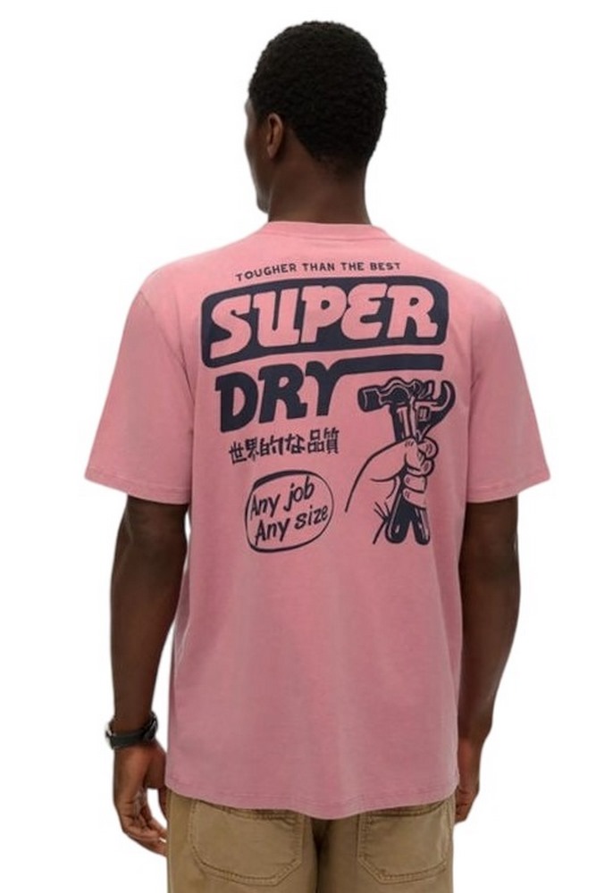 SUPERDRY D2 OVIN TRADE TOOLS LOOSE TEE T-SHIRT ΜΠΛΟΥΖΑ ΑΝΔΡΙΚΗ ROSE