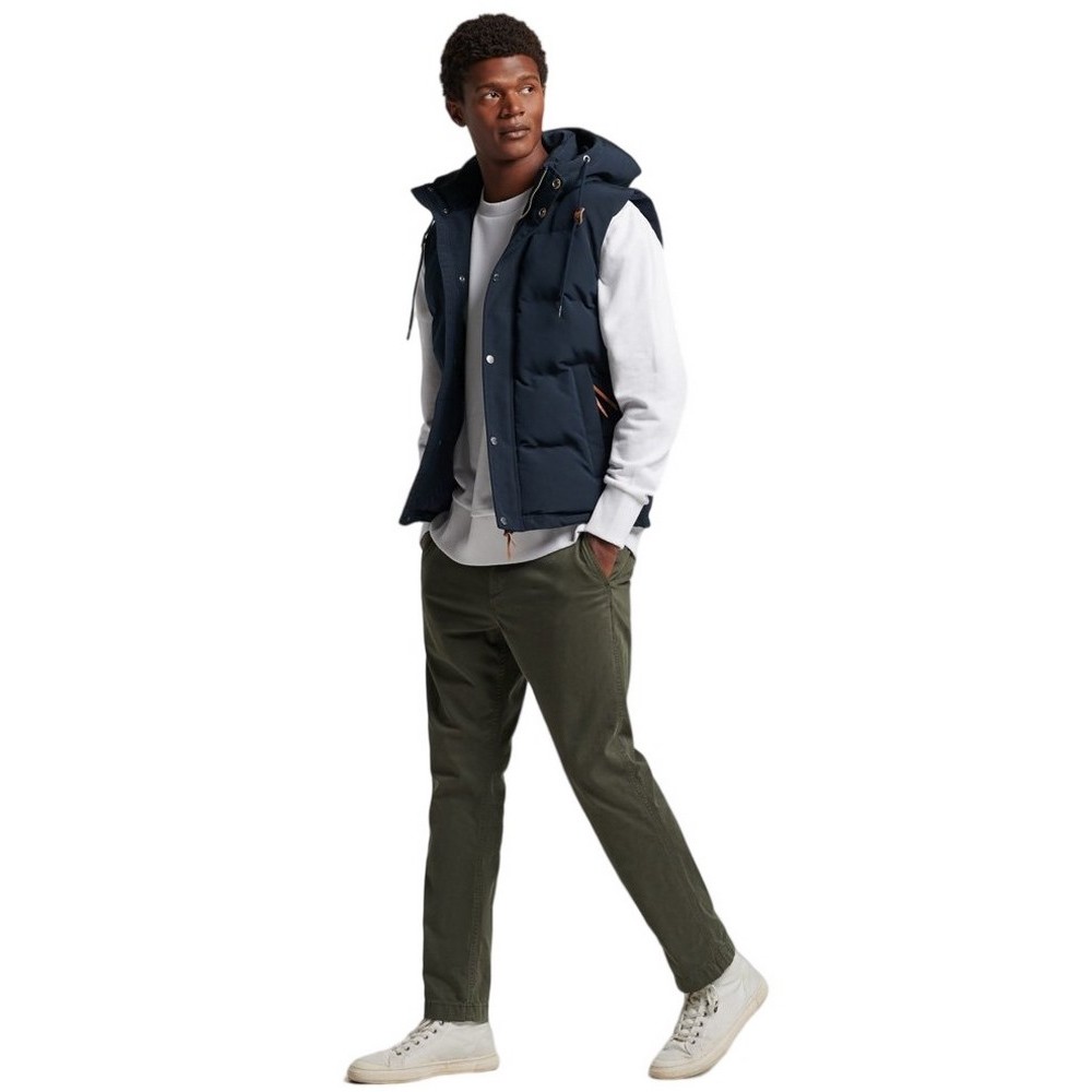 SUPERDRY D3 OVIN EVEREST HOODED PUFFER GILET ΓΙΛΕΚΟ ΜΠΟΥΦΑΝ ΑΝΔΡΙΚΟ NAVY