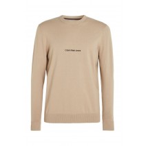 CALVIN KLEIN INSTITUTIONAL ESSENTIAL SWEATER ΜΠΛΟΥΖΑ ΑΝΔΡΙΚΗ TAUPE