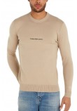 CALVIN KLEIN INSTITUTIONAL ESSENTIAL SWEATER ΜΠΛΟΥΖΑ ΑΝΔΡΙΚΗ TAUPE