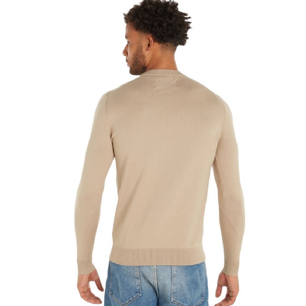 CALVIN KLEIN INSTITUTIONAL ESSENTIAL SWEATER ΜΠΛΟΥΖΑ ΑΝΔΡΙΚΗ TAUPE