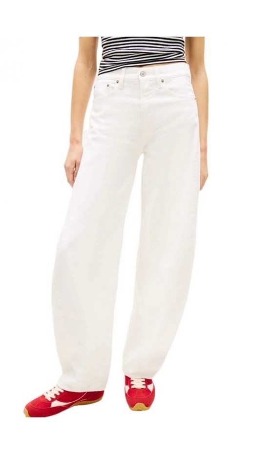 TOMMY JEANS ELLA MID BARREL CBF FLG BJ6099 ΤΖΙΝ ΠΑΝΤΕΛΟΝΙ ΓΥΝΑΙΚΕΙΟ DENIM WHITE