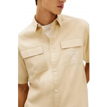 TOMMY JEANS BOXY SKATER SHIRT ΠΟΥΚΑΜΙΣΟ ΑΝΔΡΙΚΟ BEIGE