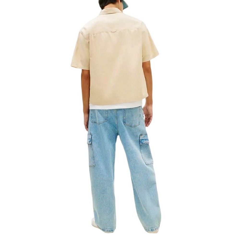 TOMMY JEANS BOXY SKATER SHIRT ΠΟΥΚΑΜΙΣΟ ΑΝΔΡΙΚΟ BEIGE