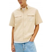 TOMMY JEANS BOXY SKATER SHIRT ΠΟΥΚΑΜΙΣΟ ΑΝΔΡΙΚΟ BEIGE