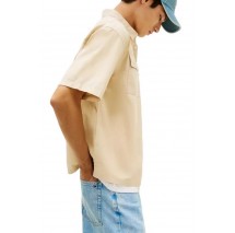 TOMMY JEANS BOXY SKATER SHIRT ΠΟΥΚΑΜΙΣΟ ΑΝΔΡΙΚΟ BEIGE