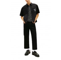 TOMMY JEANS BOXY SKATER SHIRT ΠΟΥΚΑΜΙΣΟ ΑΝΔΡΙΚΟ BLACK
