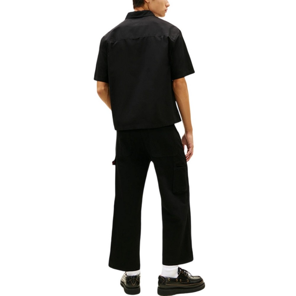 TOMMY JEANS BOXY SKATER SHIRT ΠΟΥΚΑΜΙΣΟ ΑΝΔΡΙΚΟ BLACK