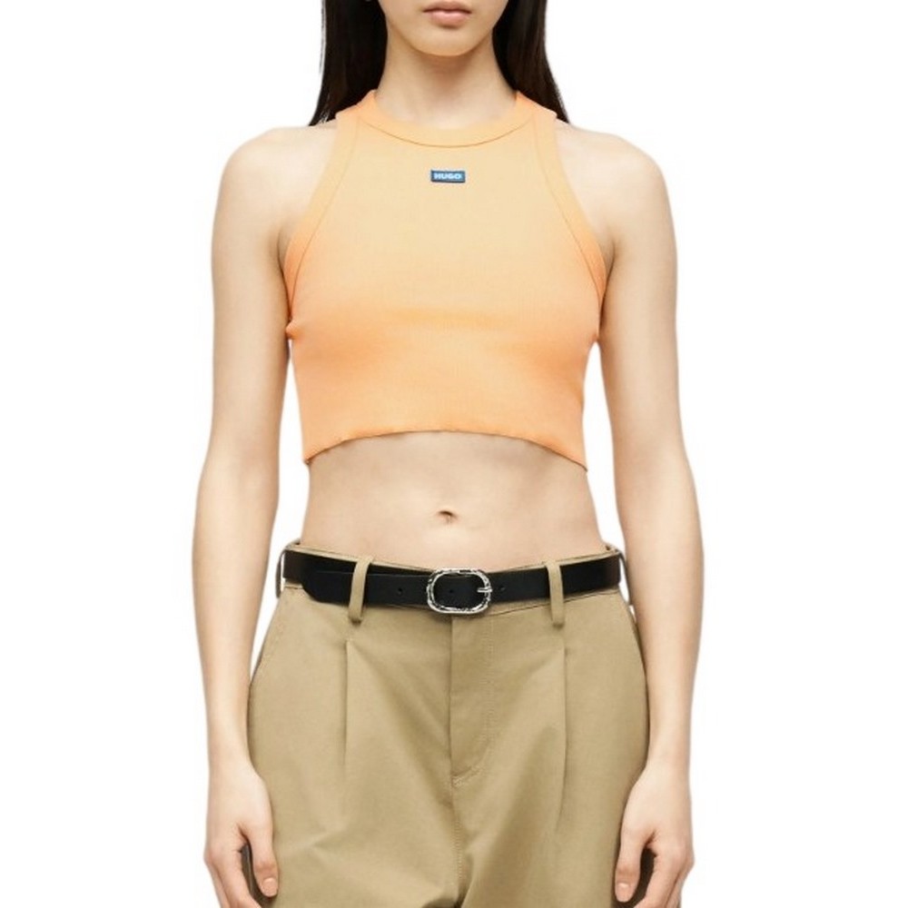 HUGO BOSS JERSEY TOP BABY TANK B ΤΟΠ ΜΠΛΟΥΖΑ ΓΥΝΑΙΚΕΙΑ ORANGE