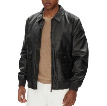 GUESS MONOGRAM AVIATOR JACKET ΜΠΟΥΦΑΝ ΑΝΔΡΙΚΟ BLACK