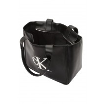 CALVIN KLEIN RAISED MEDIUM TOTE ΤΣΑΝΤΑ ΓΥΝΑΙΚΕΙΑ BLACK/WHITE