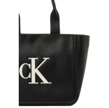 CALVIN KLEIN RAISED MEDIUM TOTE ΤΣΑΝΤΑ ΓΥΝΑΙΚΕΙΑ BLACK/WHITE