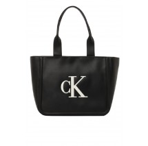 CALVIN KLEIN RAISED MEDIUM TOTE ΤΣΑΝΤΑ ΓΥΝΑΙΚΕΙΑ BLACK/WHITE