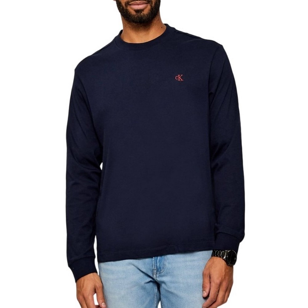 CALVIN KLEIN JEANS LS EASY MONOGRAM TEE ΜΠΛΟΥΖΑ ΑΝΔΡΙΚΗ NAVY