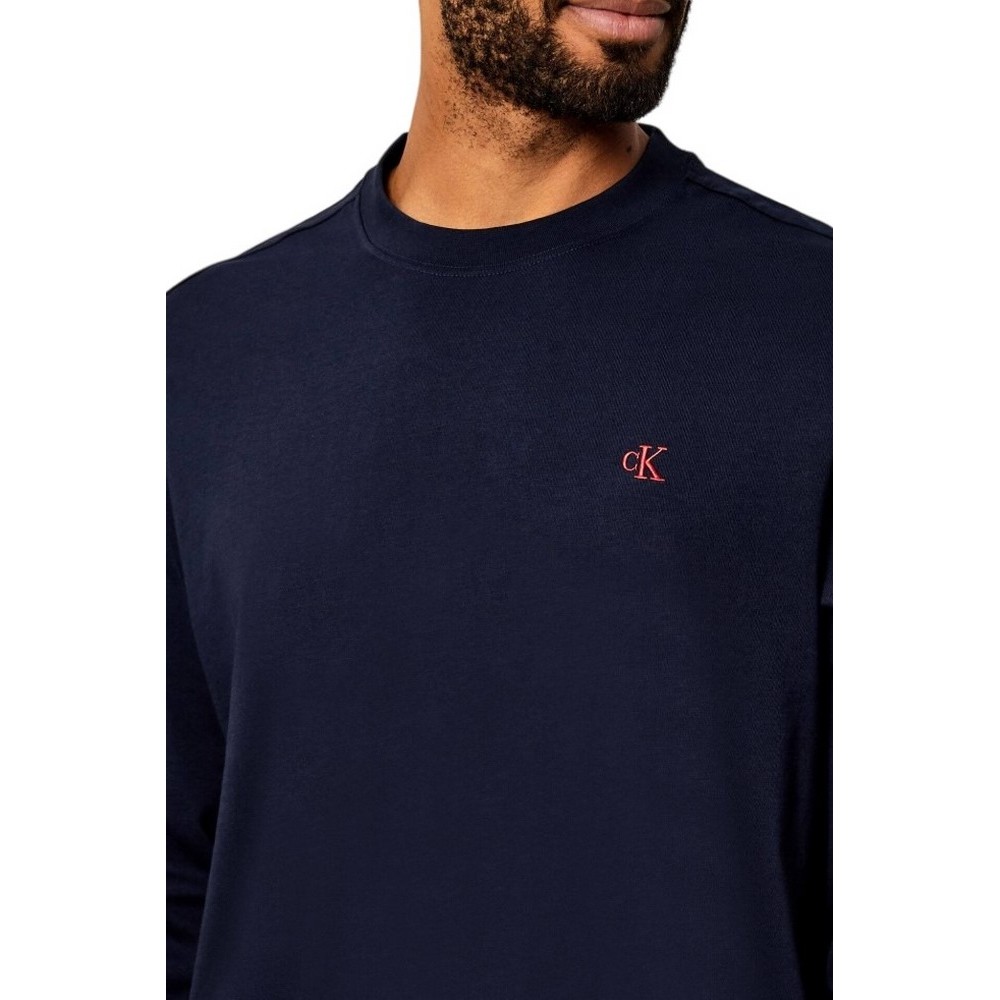 CALVIN KLEIN JEANS LS EASY MONOGRAM TEE ΜΠΛΟΥΖΑ ΑΝΔΡΙΚΗ NAVY