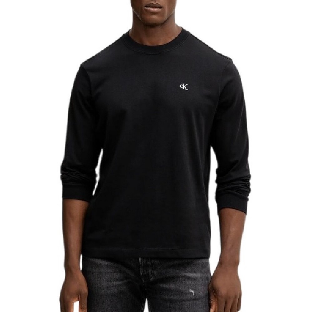 CALVIN KLEIN JEANS LS EASY MONOGRAM TEE ΜΠΛΟΥΖΑ ΑΝΔΡΙΚΗ BLACK
