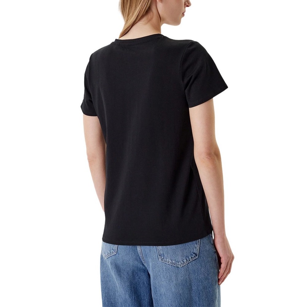 GUESS FLOWER BLING EASY TEE T-SHIRT ΜΠΛΟΥΖΑ ΓΥΝΑΙΚΕΙΑ BLACK