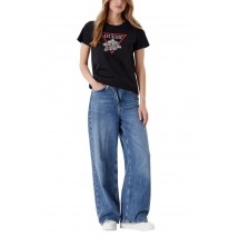GUESS FLOWER BLING EASY TEE T-SHIRT ΜΠΛΟΥΖΑ ΓΥΝΑΙΚΕΙΑ BLACK