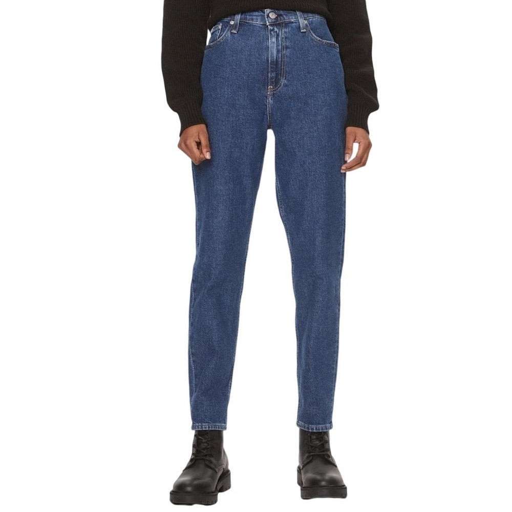 CALVIN KLEIN JEANS MOM JEAN ΠΑΝΤΕΛΟΝΙ ΓΥΝΑΙΚΕΙΟ BLUΕ DENIM