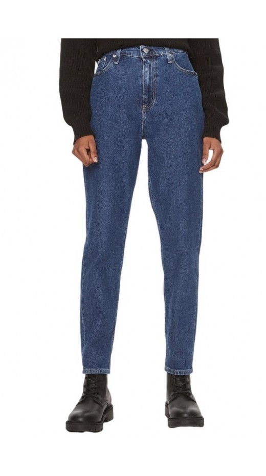 CALVIN KLEIN JEANS MOM JEAN ΠΑΝΤΕΛΟΝΙ ΓΥΝΑΙΚΕΙΟ BLUΕ DENIM