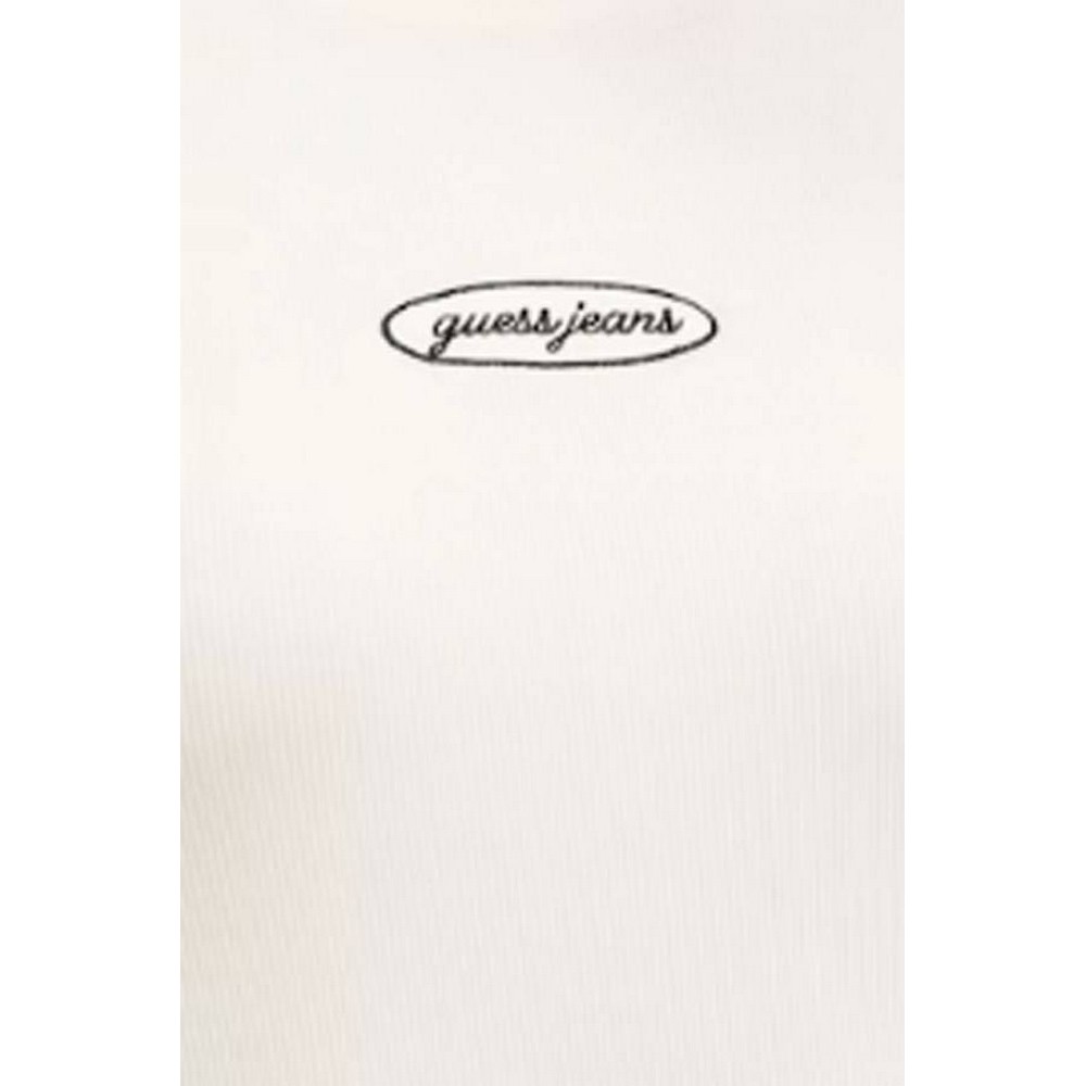 GUESS JEANS LS CN EMBRO SLIM TOP ΜΠΛΟΥΖΑ ΓΥΝΑΙΚΕΙΑ ECRU
