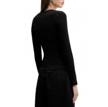 GUESS JEANS LS CN EMBRO SLIM TOP ΜΠΛΟΥΖΑ ΓΥΝΑΙΚΕΙΑ BLACK