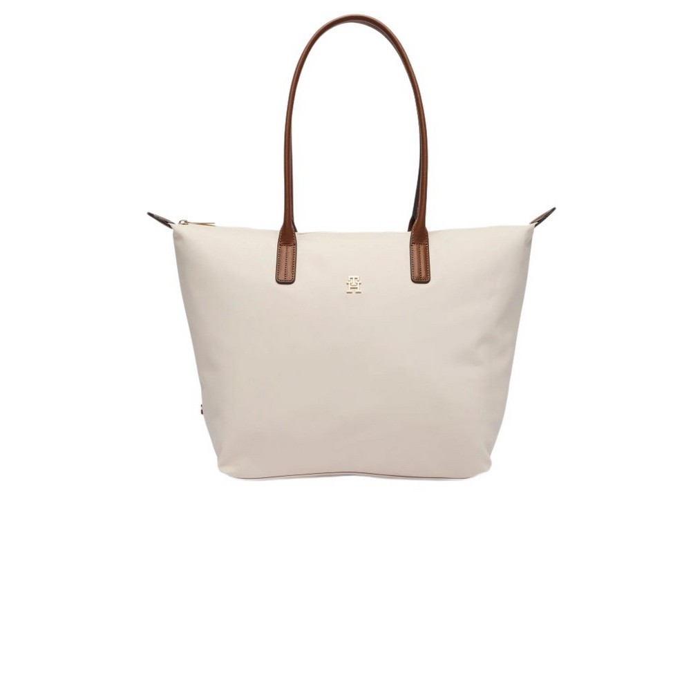 TOMMY HILFIGER POPETTE TOTE ΤΣΑΝΤΑ ΓΥΝΑΙΚΕΙΑ BEIGE