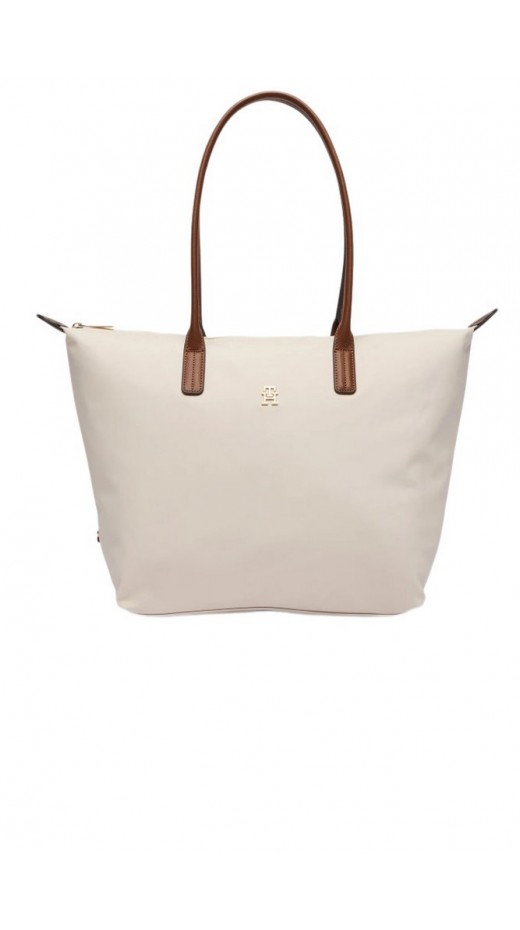 TOMMY HILFIGER POPETTE TOTE ΤΣΑΝΤΑ ΓΥΝΑΙΚΕΙΑ BEIGE