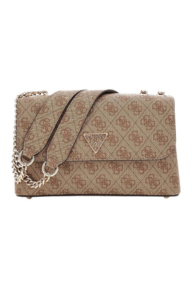 GUESS ECO ERICA CNVRTBLE XBODY FLAP ΤΣΑΝΤΑ ΓΥΝΑΙΚΕΙΑ LATTE