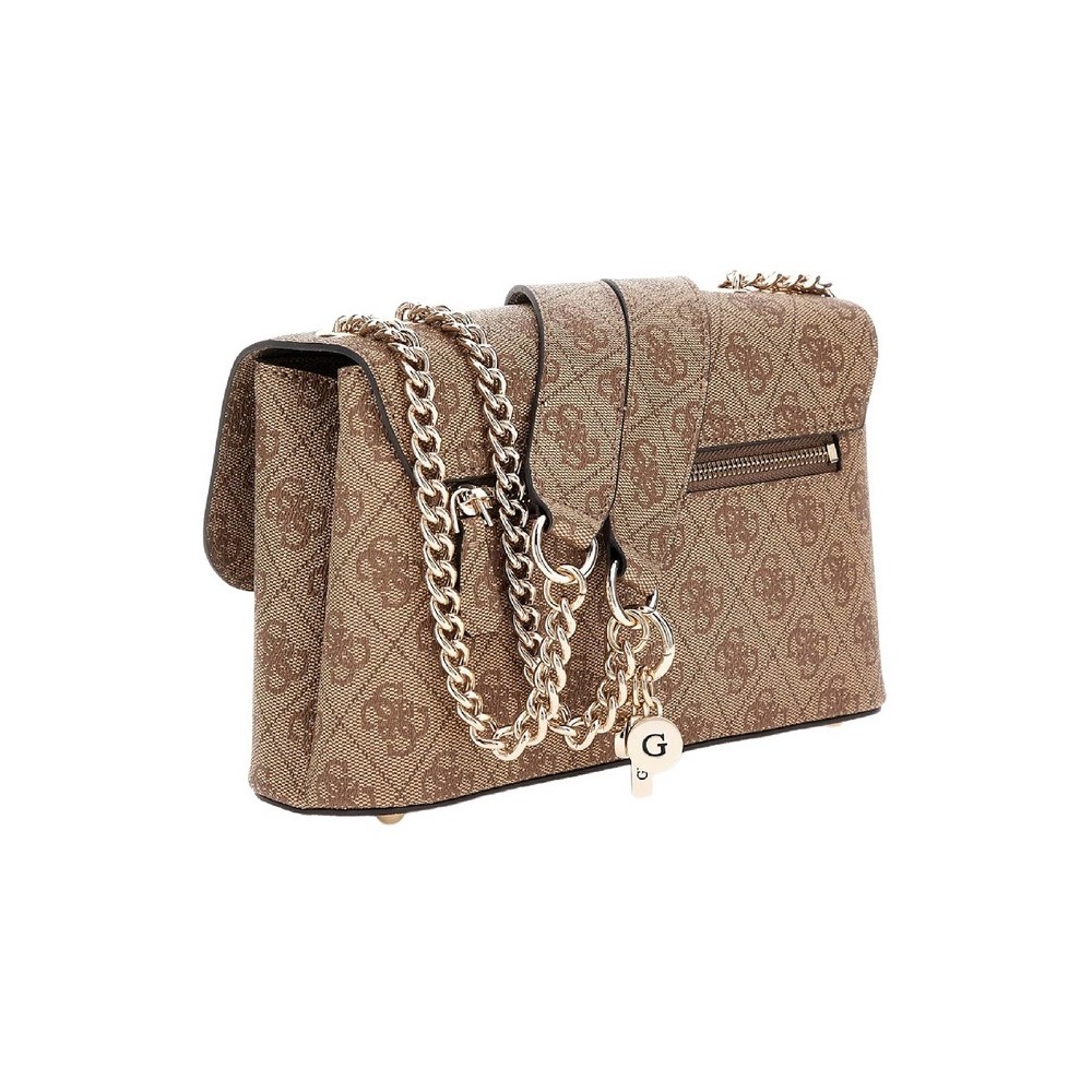 GUESS ECO ERICA CNVRTBLE XBODY FLAP ΤΣΑΝΤΑ ΓΥΝΑΙΚΕΙΑ LATTE