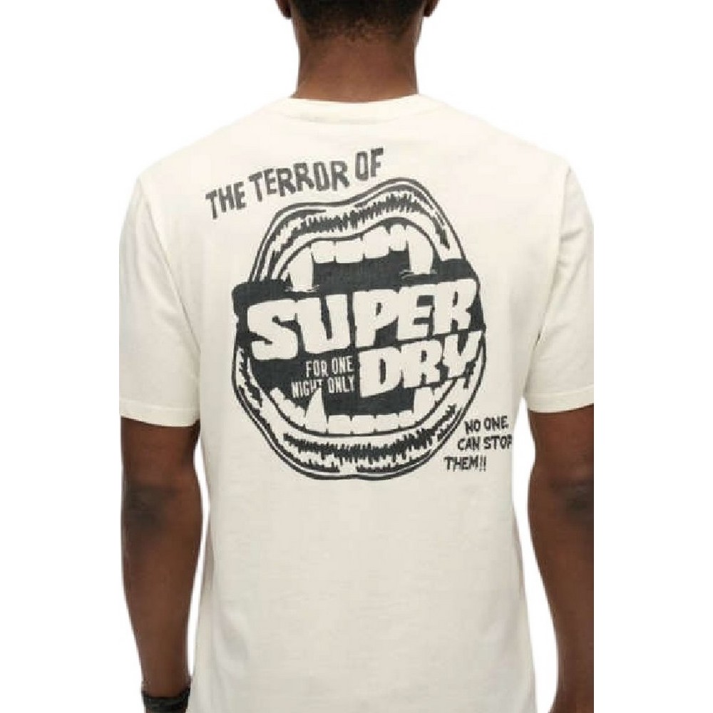 SUPERDRY D2 OVIN B-MOVIE GRAPHIC LOOSE TEE T-SHIRT ΜΠΛΟΥΖΑ ΑΝΔΡΙΚΗ OFF WHITE