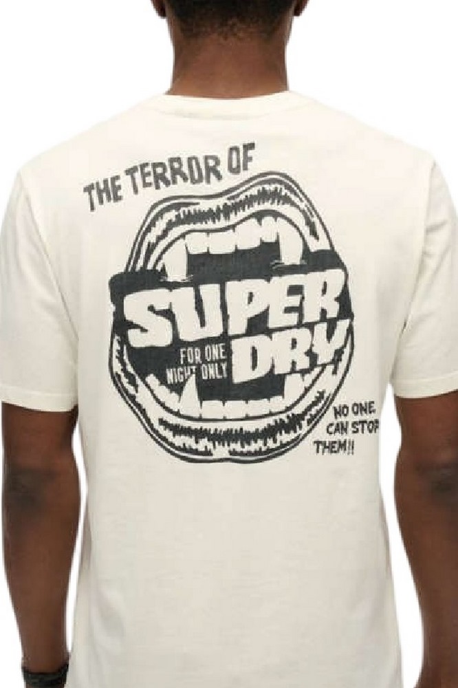 SUPERDRY D2 OVIN B-MOVIE GRAPHIC LOOSE TEE T-SHIRT ΜΠΛΟΥΖΑ ΑΝΔΡΙΚΗ OFF WHITE