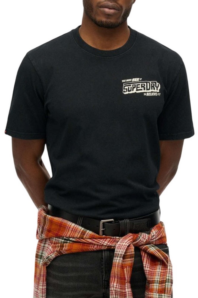 SUPERDRY D2 OVIN B-MOVIE GRAPHIC LOOSE TEE T-SHIRT ΜΠΛΟΥΖΑ ΑΝΔΡΙΚΗ BLACK