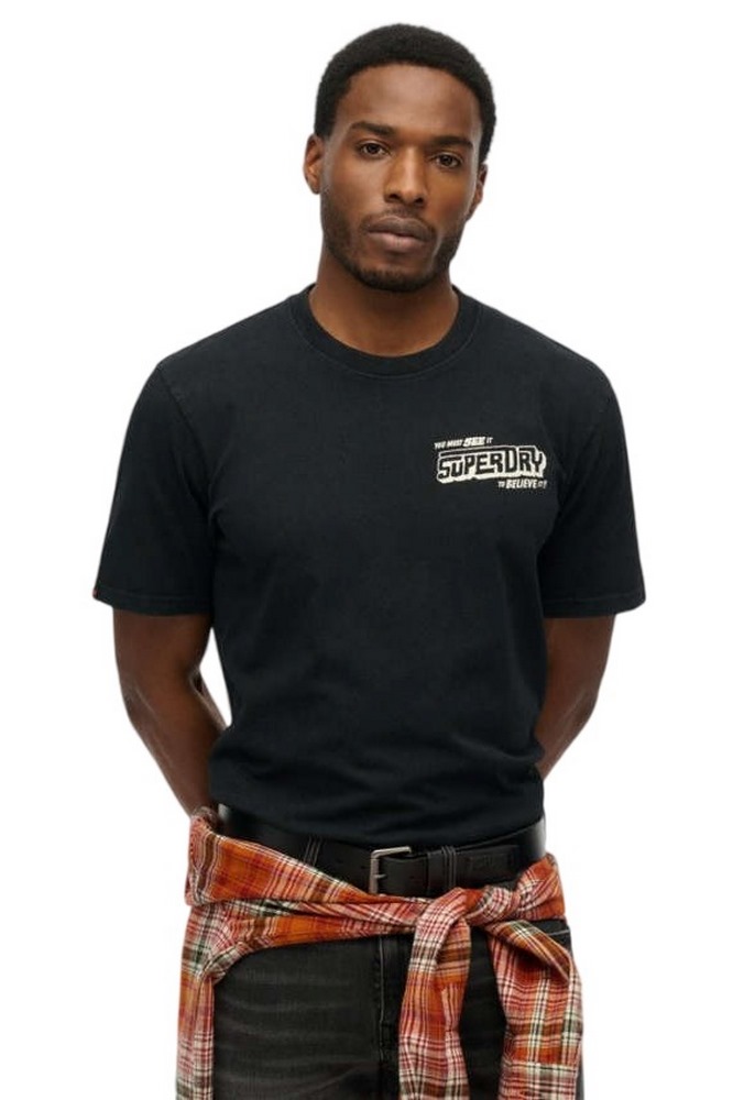 SUPERDRY D2 OVIN B-MOVIE GRAPHIC LOOSE TEE T-SHIRT ΜΠΛΟΥΖΑ ΑΝΔΡΙΚΗ BLACK
