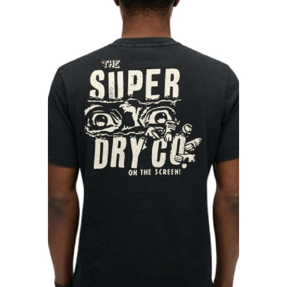 SUPERDRY D2 OVIN B-MOVIE GRAPHIC LOOSE TEE T-SHIRT ΜΠΛΟΥΖΑ ΑΝΔΡΙΚΗ BLACK