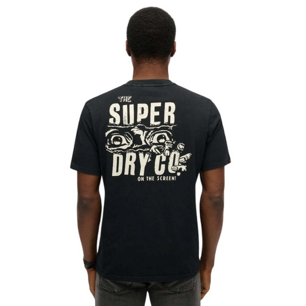 SUPERDRY D2 OVIN B-MOVIE GRAPHIC LOOSE TEE T-SHIRT ΜΠΛΟΥΖΑ ΑΝΔΡΙΚΗ BLACK