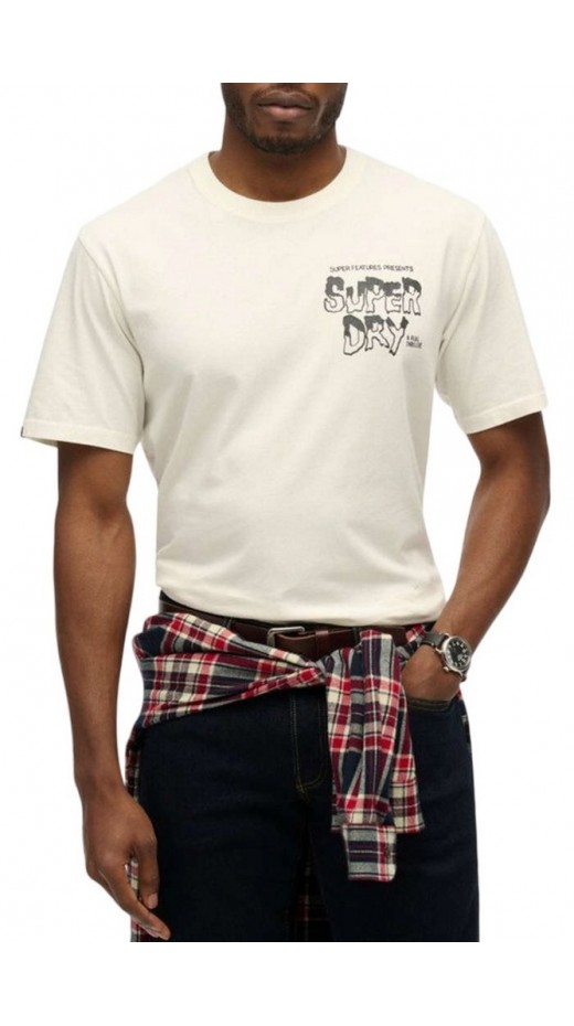 SUPERDRY D2 OVIN B-MOVIE GRAPHIC LOOSE TEE T-SHIRT ΜΠΛΟΥΖΑ ΑΝΔΡΙΚΗ OFF WHITE