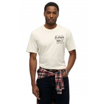SUPERDRY D2 OVIN B-MOVIE GRAPHIC LOOSE TEE T-SHIRT ΜΠΛΟΥΖΑ ΑΝΔΡΙΚΗ OFF WHITE