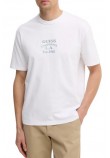 GUESS SS CN OVER EMBRO TEE T-SHIRT ΜΠΛΟΥΖΑ ΑΝΔΡΙΚΗ WHITE