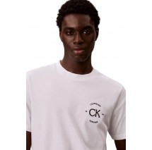 CALVIN KLEIN JEANS 20S APRIL GRAPHIC SEASONAL T-SHIRT ΜΠΛΟΥΖΑ ΑΝΔΡΙΚΗ BRIGHT WHITE