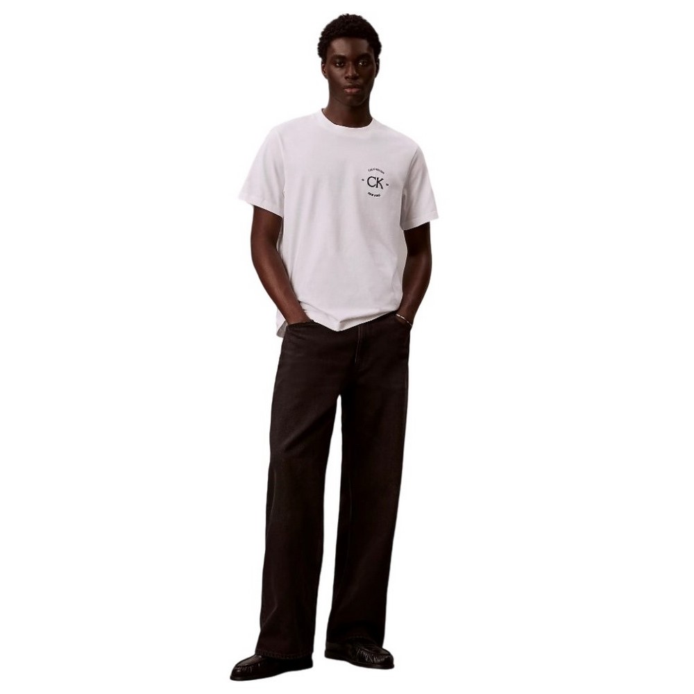 CALVIN KLEIN JEANS 20S APRIL GRAPHIC SEASONAL T-SHIRT ΜΠΛΟΥΖΑ ΑΝΔΡΙΚΗ BRIGHT WHITE