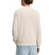 TOMMY JEANS SLIM RAGLAN LINEAR SWEATER ΜΠΛΟΥΖΑ ΠΛΕΚΤΗ ΑΝΔΡΙΚΗ BEIGE