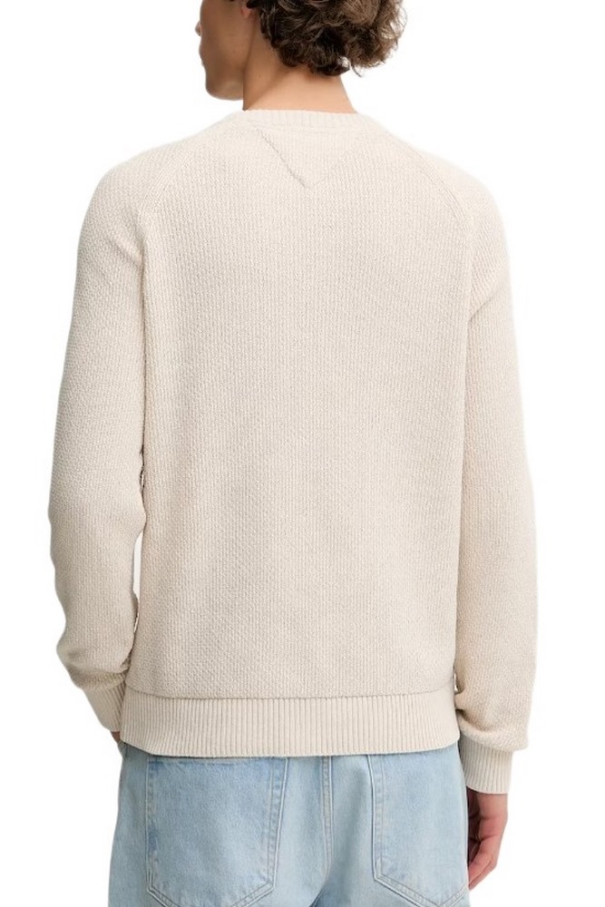 TOMMY JEANS SLIM RAGLAN LINEAR SWEATER ΜΠΛΟΥΖΑ ΠΛΕΚΤΗ ΑΝΔΡΙΚΗ BEIGE