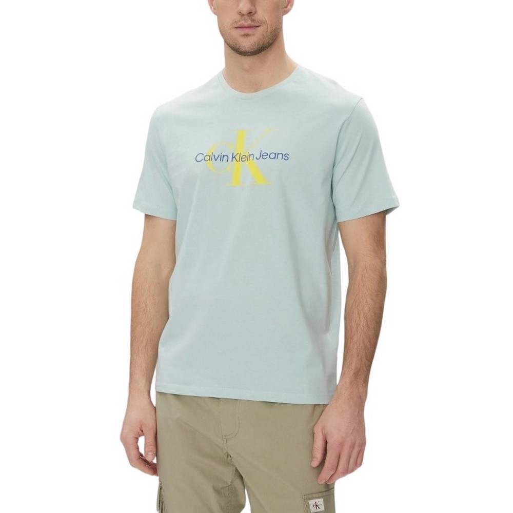 CALVIN KLEIN JEANS HERO MONOLOGO TEE T-SHIRT ΜΠΛΟΥΖΑ ΑΝΔΡΙΚΗ PETROL