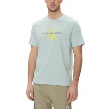 CALVIN KLEIN JEANS HERO MONOLOGO TEE T-SHIRT ΜΠΛΟΥΖΑ ΑΝΔΡΙΚΗ PETROL