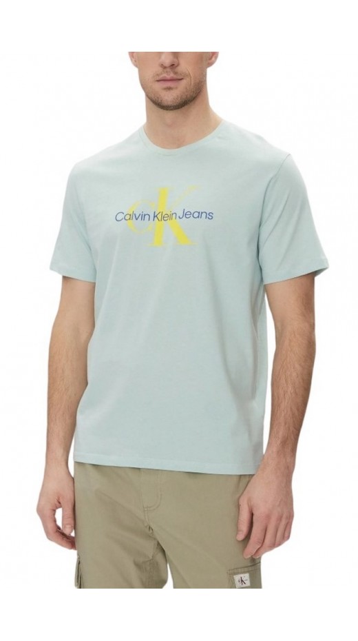 CALVIN KLEIN JEANS HERO MONOLOGO TEE T-SHIRT ΜΠΛΟΥΖΑ ΑΝΔΡΙΚΗ PETROL